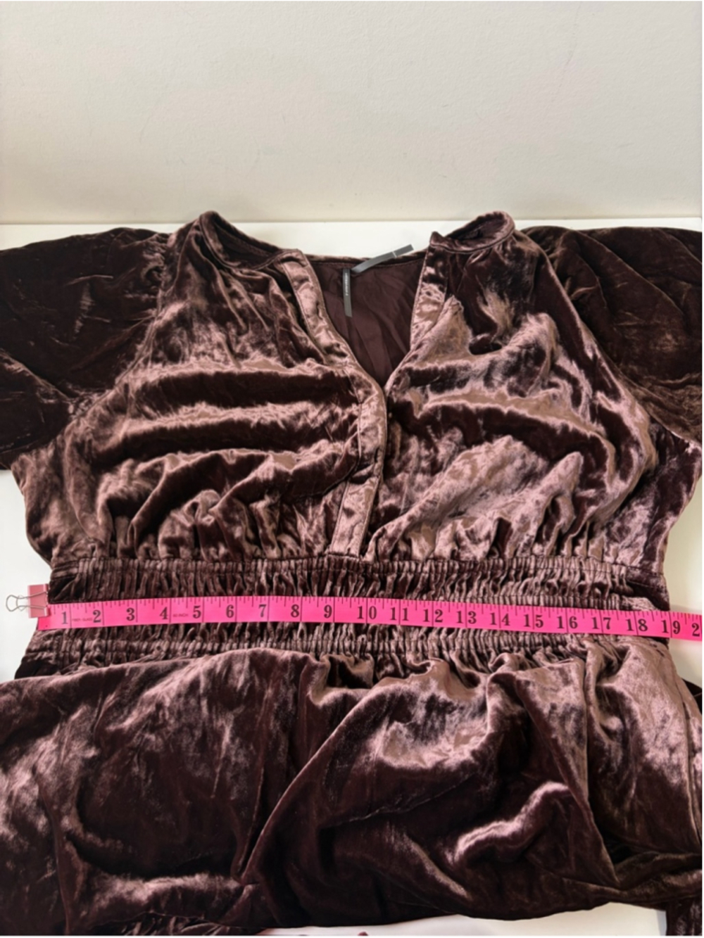 Anthropologie Somerset Velvet Maxi Dress – Chocolate Brown 🤎 Size 1X - Picture 13 of 15